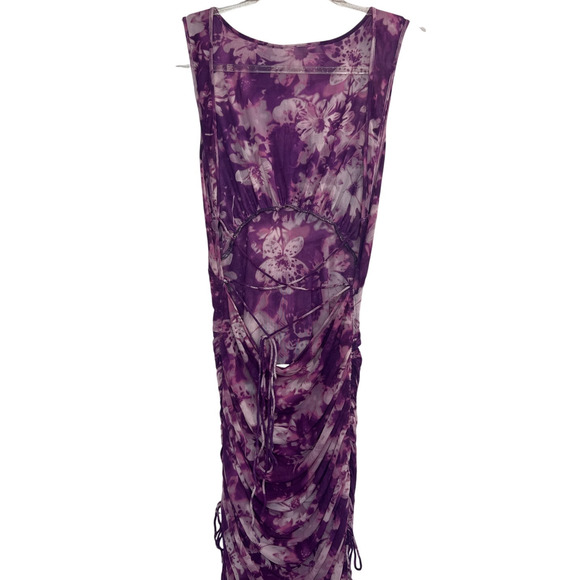 New Free People Take Me Away Midi Purple Dress Women’s Size Large - Picture 8 of 9
